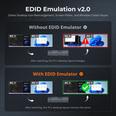 TESmart HDC402-P23-USBK Dual Monitor Hybrid USB-C/HDMI/DP 4K60Hz KVM Switch Pro Hub for 2 Laptops & 2 PCs, w/ MST Mode, EDID Emulation, Gigabit LAN, and Dual Charging Dual 4K60Hz Hybrid KVM Pro Hub for 4 PCs & 2 Monitors, w/ MST Mode, EDID Emulation, Gigabit LAN & Dual Charging