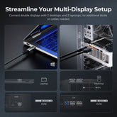TESmart HDC402-P23-USBK Dual Monitor Hybrid USB-C/HDMI/DP 4K60Hz KVM Switch Pro Hub for 2 Laptops & 2 PCs, w/ MST Mode, EDID Emulation, Gigabit LAN, and Dual Charging Dual 4K60Hz Hybrid KVM Pro Hub for 4 PCs & 2 Monitors, w/ MST Mode, EDID Emulation, Gigabit LAN & Dual Charging