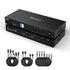 TESmart HDC402-P23-USBK Dual Monitor Hybrid USB-C/HDMI/DP 4K60Hz KVM Switch Pro Hub for 2 Laptops & 2 PCs, w/ MST Mode, EDID Emulation, Gigabit LAN, and Dual Charging Dual 4K60Hz Hybrid KVM Pro Hub for 4 PCs & 2 Monitors, w/ MST Mode, EDID Emulation, Gigabit LAN & Dual Charging