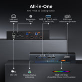 TESmart HDK202-M24-USBK HDMI 2.1 & DP 1.4 Dual 4K144Hz KVM Switch Gaming Dock for 2 PCs & 2 Monitors, w/ ADI Chip, EDID, VRR, FVA, ALLM, and Dynamic HDR 10652805090747 HDMI 2.1 & DP 1.4 Dual 4K144Hz VRR KVM Dock for 2 PCs & 2 Monitors, ADI Chip, EDID, HDR US Plug