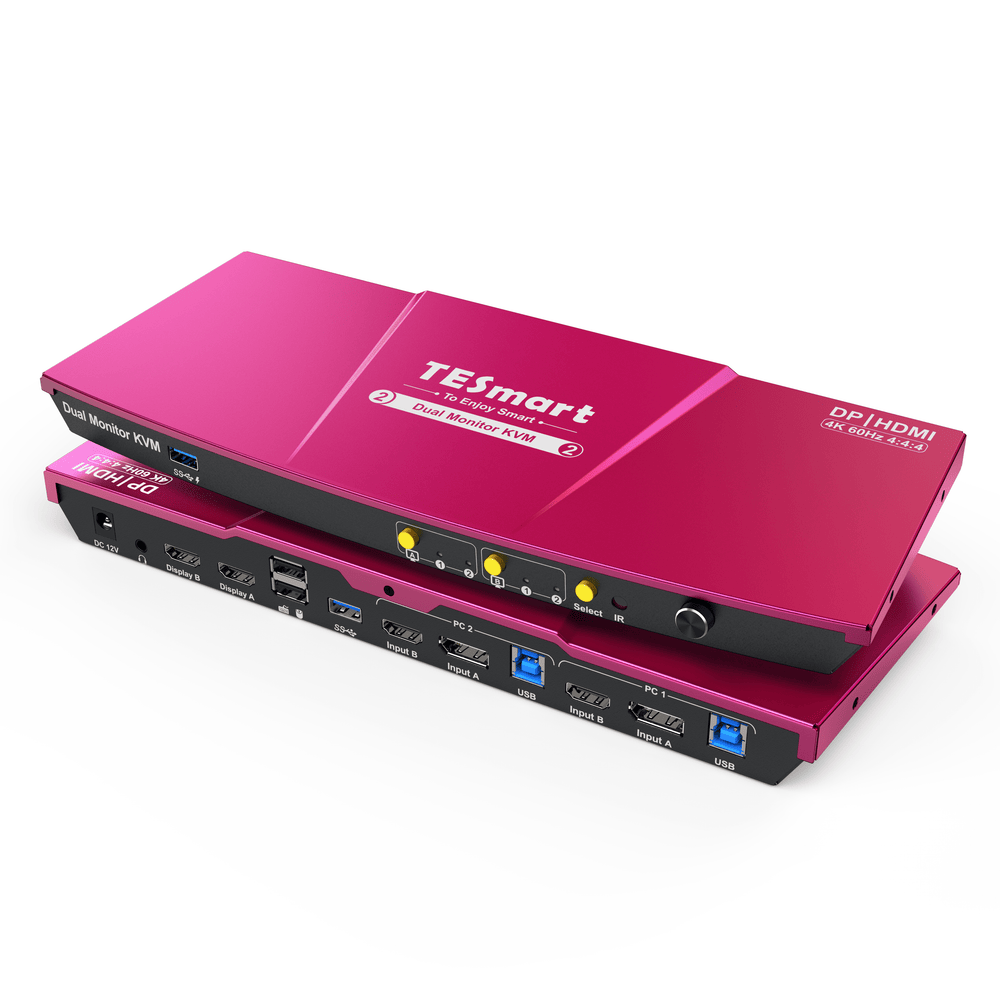 TESmart USB3.0 HDMI KVMスイッチ 4K@60Hz Amazon.com: TESmart 4K@144Hz Displayport + HDMI KVM Switch Dual
