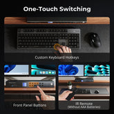 TESmart HDK402-M24-USBK HDMI 2.1 & DP 1.4 Dual 4K144Hz KVM Switch Gaming Dock for 4 PCs & 2 Monitors, w/ ADI Chip, EDID, VRR, FVA, ALLM, and Dynamic HDR 10652805090808 HDMI 2.1 & DP 1.4 Dual 4K144Hz VRR KVM Dock for 4 PCs & 2 Monitors, ADI Chip, EDID, HDR