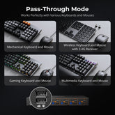 TESmart HDK402-M24-USBK HDMI 2.1 & DP 1.4 Dual 4K144Hz KVM Switch Gaming Dock for 4 PCs & 2 Monitors, w/ ADI Chip, EDID, VRR, FVA, ALLM, and Dynamic HDR 10652805090808 HDMI 2.1 & DP 1.4 Dual 4K144Hz VRR KVM Dock for 4 PCs & 2 Monitors, ADI Chip, EDID, HDR