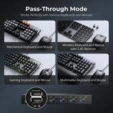 TESmart HDK403-P23-USBK HDMI 2.0 & DP 1.2 Triple Monitor KVM Switch 4K60Hz with USB 3.0 Hub, Headset, Audio&Microphone HDMI 2.0 & DP 1.2 Triple 4K60 KVM Switch for 4 PCs & 3 Monitors, USB 3.2 Gen 1, Hotkey Support, IR Remote, USB Charging