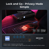 TESmart HDK403-P23-USBK HDMI 2.0 & DP 1.2 Triple Monitor KVM Switch 4K60Hz with USB 3.0 Hub, Headset, Audio&Microphone HDMI 2.0 & DP 1.2 Triple 4K60 KVM Switch for 4 PCs & 3 Monitors, USB 3.2 Gen 1, Hotkey Support, IR Remote, USB Charging