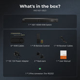 TESmart HDMI KVM Switcher 16 Port HDMI KVM Switch 4K30Hz Support RS232/LAN, Upgraded for Broader Compatibility and Stability HDMI KVM switch 16 port 4K USB hub, Rackmount, RS232 TESmart