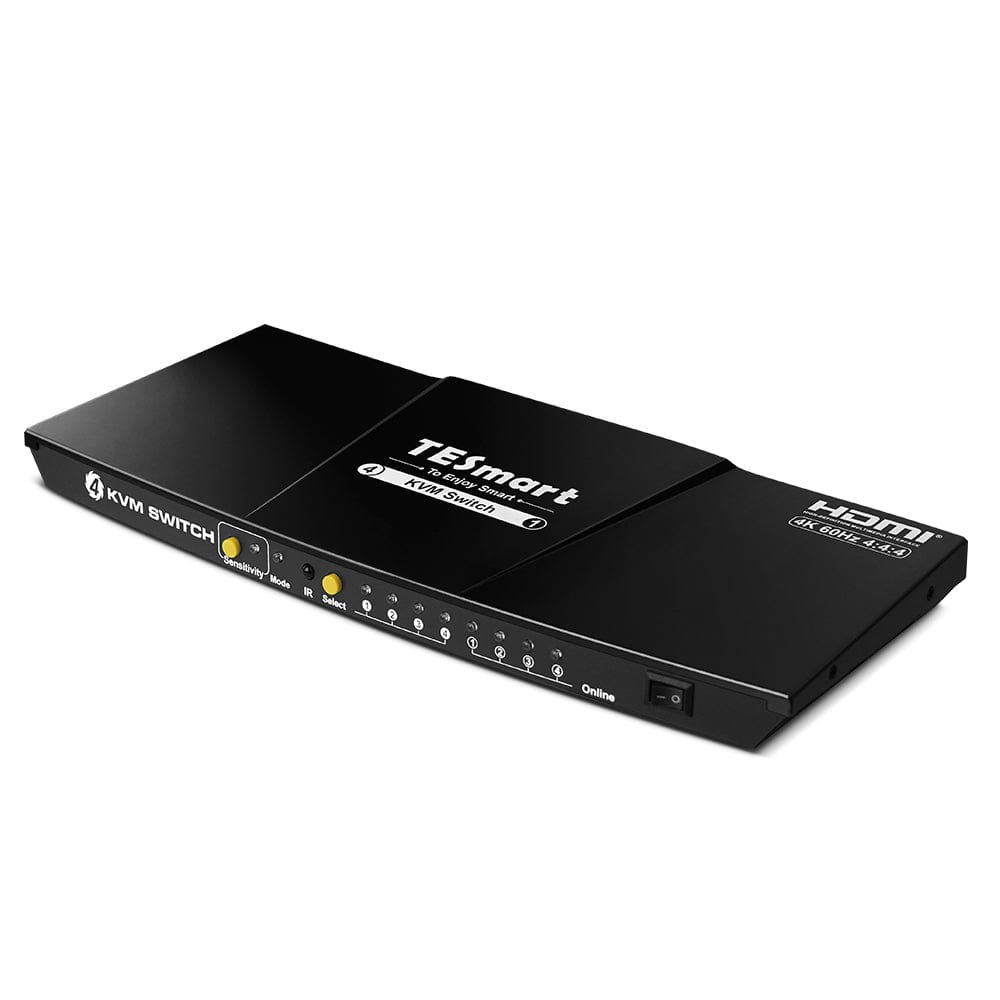 TESmart HDMI KVM Switcher 4 Ports USB-C KVM Switch 4K60Hz HDMI &amp; 3 HDMI + 1 Type-C KVM switch USB-C HDMI 4port  4K60Hz with EDID,USB hub TESmart