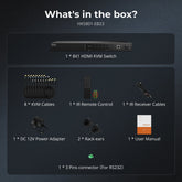 TESmart HDMI KVM Switcher 8 Port HDMI KVM Switch 4K30Hz Support RS232/LAN, Upgraded for Broader Compatibility and Stability HDMI KVM switch 8 port 4K Autoscan, Rackmount, RS232 TESmart