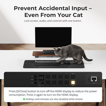 TESmart HDMI KVM Switcher Upgraded 8 Port HDMI KVM Switch with USB 3.0 (5Gbps), 4K60Hz, and RS232/LAN Control HDMI KVM switch 8 port 4K60Hz Autoscan, Rackmount, RS232 TESmart