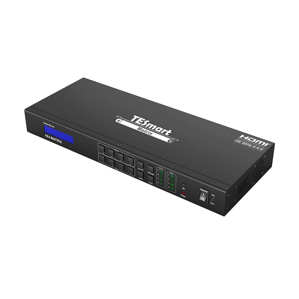 TESmart HDMI Matrix 4x4 4K HDMI Matrix Switch with Audio Out and RS232/LAN Control HDMI Matrix switch 4X4 4K 60hz HDCP RS232/LAN Control TESmart