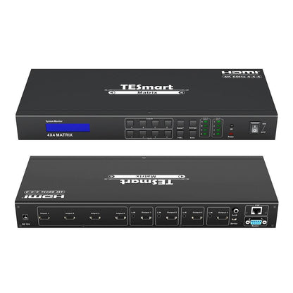 TESmart HDMI Matrix 4x4 4K HDMI Matrix Switch with Audio Out and RS232/LAN Control HDMI Matrix switch 4X4 4K 60hz HDCP RS232/LAN Control TESmart