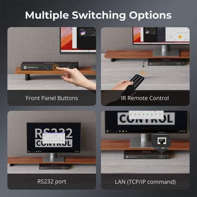 TESmart HDMI Switcher TESmart 16 Port HDMI Switch 4K UHD 3840x2160@60Hz HDMI Switcher Box with RS232 LAN Port Support HDCP 2.2 HDMI Switch 16 Port 4K 60Hz Auto Switch With RS232/LAN-TESmart