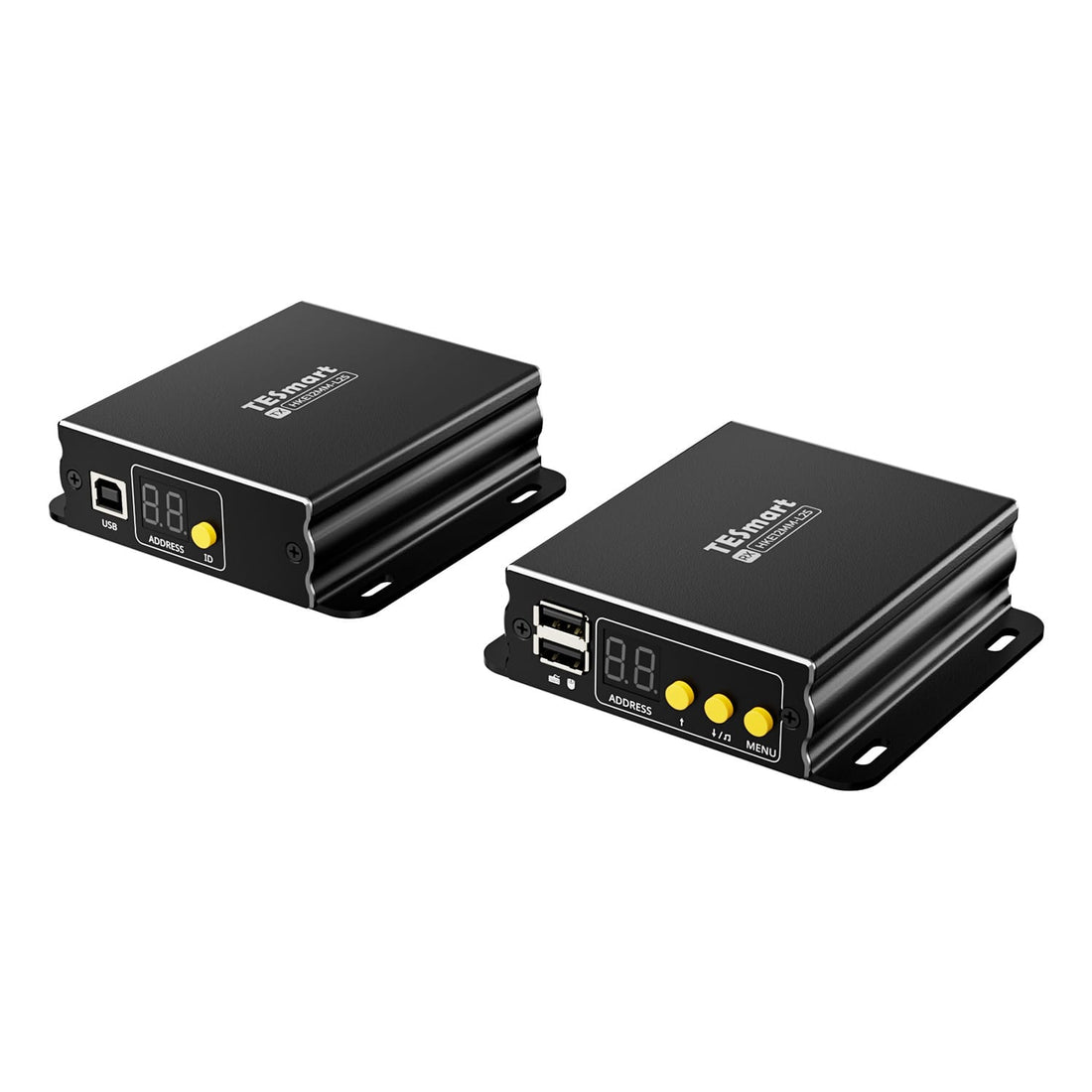 TESmart HKE12MM-L25-USBK 120m 1080P HDMI KVM Extender with PoE &amp; Quad-Screen Cross-Control Over CAT5e/6 Cable 120m 1080P HDMI KVM Extender with PoE &amp; Quad-Screen Cross-Control Over CAT5e/6 Cable