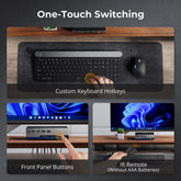 TESmart HKS202-M24-USBK Dual Monitor KVM Switcher HDMI 2.1 Dual 4K144Hz KVM Switch Gaming Dock for 2 PCs & 2 Monitors, w/ ADI Chip, EDID, VRR, FVA, ALLM, and Dynamic HDR 10652805090709 HDMI 2.1 Dual 4K144Hz KVM Dock for 2 PCs & 2 Monitors, ADI Chip, EDID, VRR, HDR US Plug
