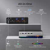 TESmart HKS202-M24-USBK Dual Monitor KVM Switcher HDMI 2.1 Dual 4K144Hz KVM Switch Gaming Dock for 2 PCs & 2 Monitors, w/ ADI Chip, EDID, VRR, FVA, ALLM, and Dynamic HDR 10652805090709 HDMI 2.1 Dual 4K144Hz KVM Dock for 2 PCs & 2 Monitors, ADI Chip, EDID, VRR, HDR US Plug