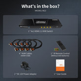 TESmart HKS401-P23-USBK Single Monitor KVM Switch 4-Port 8K60 HDMI 2.1 KVM Switch w/ ADI Chip, EDID, 4K144Hz for Gaming, 4 PCs 1 Monitor 10652805090556 US Plug