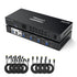 TESmart HKS402-P23-USBK Dual Monitor KVM Switcher 4 Port Dual Monitor KVM Switch Kit HDMI 4K60Hz with USB 3.0 Docking Station, EDID 10659135228338 4 Port Dual Monitor KVM Switch Kit HDMI 4K60Hz with USB 3.0 Docking Station, EDID US Plug