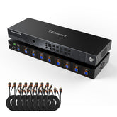 TESmart HKS801-M24-USBK HDMI 2.1 8K60Hz 8x1 KVM Switch for 8 PCs & 1 Monitor, w/ ADI Chip, EDID Emulator, VRR, FVA, ALLM, 48Gbps, and Dynamic HDR 10652805091973 HDMI 2.1 8K60Hz 8x1 KVM Switch for 8 PCs & 1 Monitor, ADI Chip, EDID, VRR, FVA, ALLM, HDR