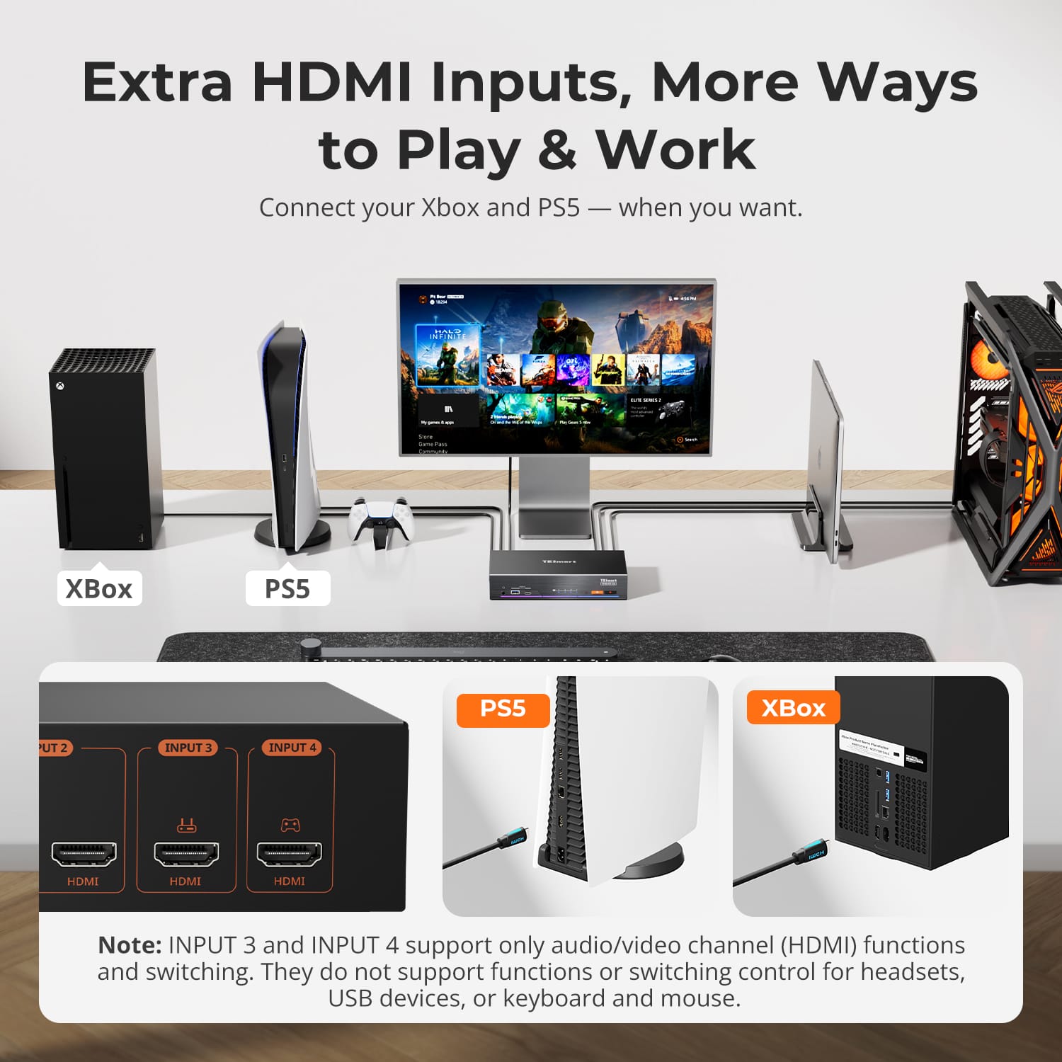 2x1 KVM for Apple Studio Display | 6K60, Thunderbolt 4 Compatible
