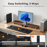 TESmart Single Monitor KVM Switch 2 Port KVM Switch Kit HDMI 4K60Hz with USB 3.0 Docking Station, 2 PCs 1 Monitor 2-Port Single Monitor HDMI KVM Switch with USB 3.0 Docking Station | TESmart
