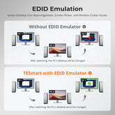 TESmart Single Monitor KVM Switch 8K60Hz HDMI 2.1 2x1 KVM Switch Pro Hub for 2 PCs, w/ EDID Emulation, Gigabit LAN, Dual Charging & USB 3.2 Gen 1 Ultra HD 8K60Hz 2×1 HDMI KVM Switch for 2 PCs, w/ EDID Emulation, Gigabit LAN, USB 3.2 Gen1 & Fast Charging