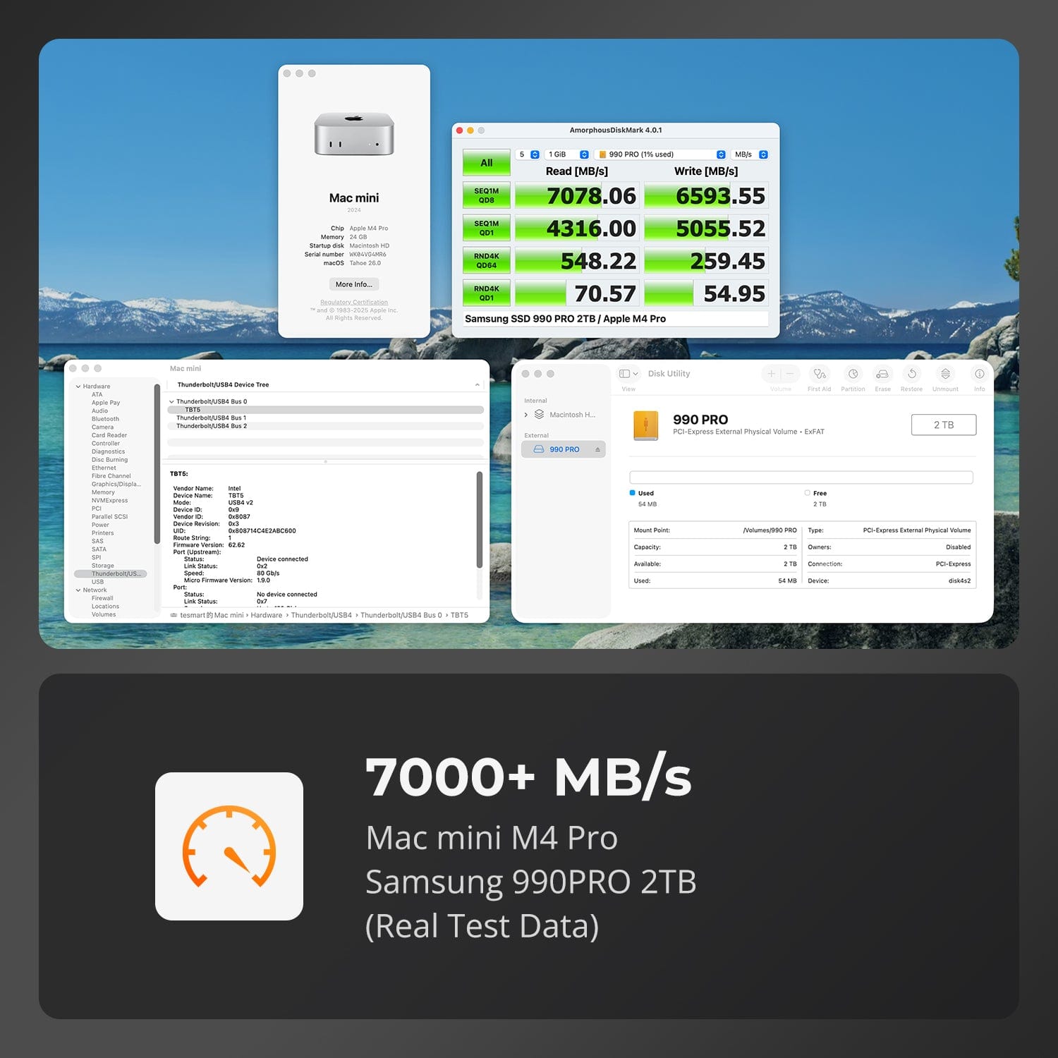 TESmart TBE-X5MAX 80Gbps SSD Enclosure via Dual-Chip Design (Intel JHL9480 + ASM2364) – Featuring Active Cooling &amp; Universal Thunderbolt 5/USB4/USB 3.2 Gen2x2 Support for Demanding Workflows Across Diverse Devices. 80Gbps SSD Enclosure via Dual-Chip Design (Intel JHL9480 + ASM2364) – Featuring Active Cooling &amp; Universal Thunderbolt 5/USB4/USB 3.2 Gen2x2 Support for Demanding Workflows Across Diverse Devices.