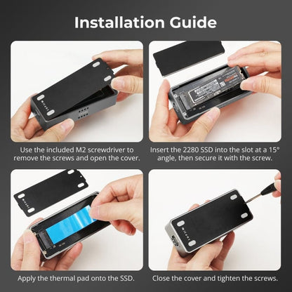 TESmart TBE-X5PRO NEW TBE-X5Pro USB4 80 Gbps PCIe 5.0 NVMe SSD Enclosure · Thunderbolt 5 / 4 / 3 Compatible · Up to 7000 MB/s 10652805092260 TBE-X5Pro · Up to 7000 MB/s · USB4 80Gbps PCIe 5.0 SSD Enclosure · TB5/4/3