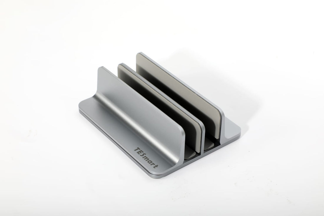 TESmart TEG02 Aluminum &amp; Silicone Laptop Stand - 11x13.5x4.5cm Compact Foldable Notebook Riser Aluminum &amp; Silicone Laptop Stand - 11x13.5x4.5cm Compact Foldable Notebook Riser