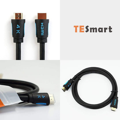 TESmart TESmart Accessoriess 4K HDMI Cable 5ft 18Gbps Supports 3D 4K@60Hz True HD Dolby 7.1 ARC HDCP 2.2 4K HDMI Cable Ultra HD 18Gbps 3D Dolby 7.1 ARC HDCP 2.2-TESmart