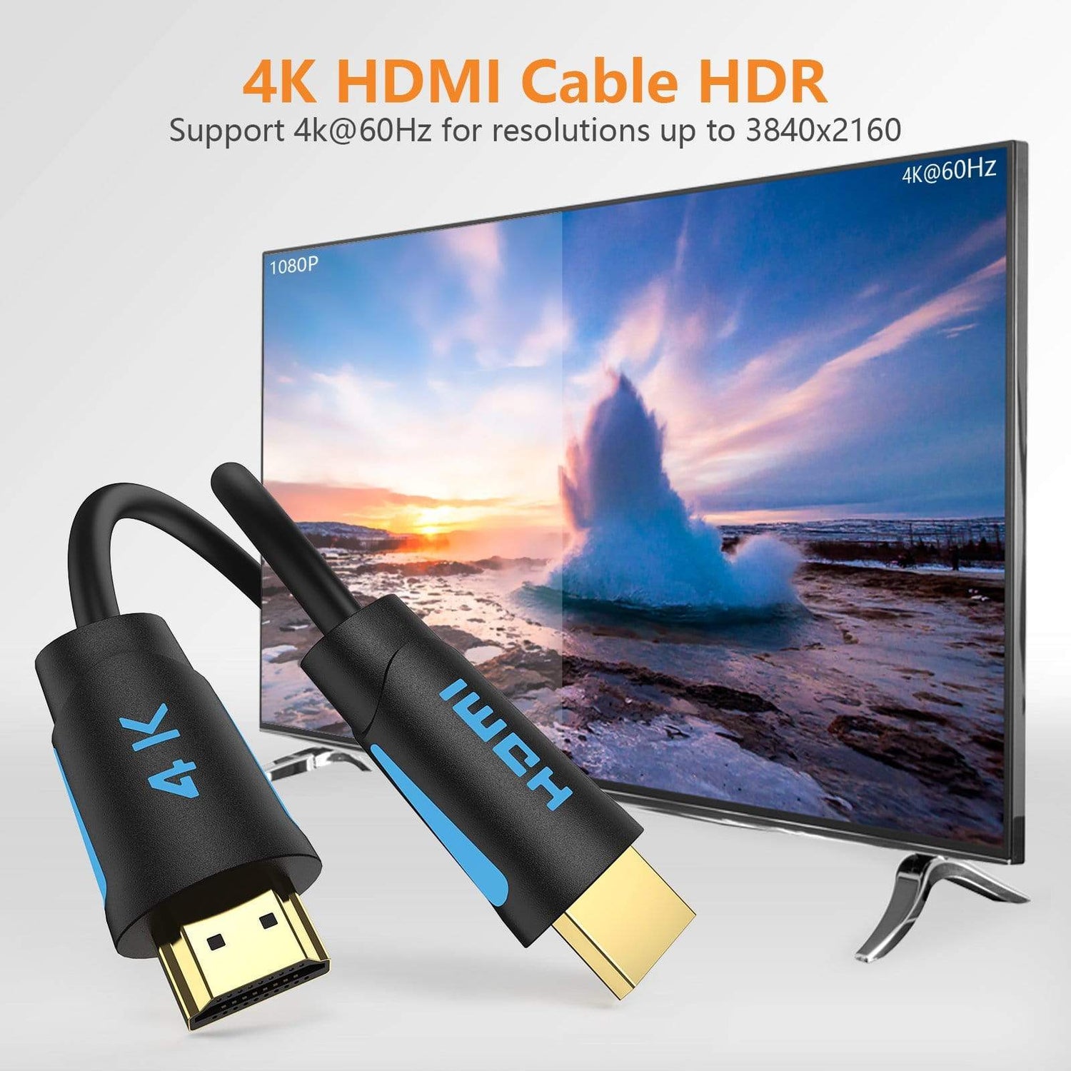 TESmart TESmart Accessoriess 4K HDMI Cable 5ft 18Gbps Supports 3D 4K@60Hz True HD Dolby 7.1 ARC HDCP 2.2 4K HDMI Cable Ultra HD 18Gbps 3D Dolby 7.1 ARC HDCP 2.2-TESmart