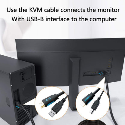 TESmart TESmart Accessoriess TESmart Twin Cable HDMI + USB KVM Cable USB Type A to USB Type B (USB + HDMI Cables) TESmart USB KVM Cable USB - A to USB - B,USB + HDMI Cable