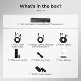 TESmart THK401-X4-USBK 4-Port KVM for Apple Studio Display – Up to 6K@60Hz / 5K@120Hz, Compatible with Thunderbolt™ 4 & HDMI Devices 4-Port KVM for Apple Studio Display – Compatible with Thunderbolt™ 4 & HDMI Devices