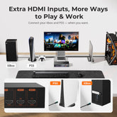 TESmart THK401-X4-USBK 4-Port KVM for Apple Studio Display – Up to 6K@60Hz / 5K@120Hz, Compatible with Thunderbolt™ 4 & HDMI Devices 4-Port KVM for Apple Studio Display – Compatible with Thunderbolt™ 4 & HDMI Devices