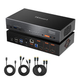 TESmart THK401-X4-USBK 4-Port KVM for Apple Studio Display – Up to 6K@60Hz / 5K@120Hz, Compatible with Thunderbolt™ 4 & HDMI Devices 4-Port KVM for Apple Studio Display – Compatible with Thunderbolt™ 4 & HDMI Devices