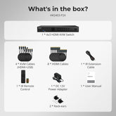 TESmart Triple Monitor KVM Switch 4 Port Triple Monitor KVM Switch HDMI 4K60Hz with USB 3.0 Hub, Headset, Audio&Microphone Triple Monitor KVM Switch – 4 Port HDMI 4K with USB Hub | TESmart