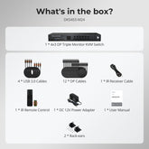 TESmart Triple Monitor KVM Switch DP 1.4 Triple 8K@60Hz KVM Switch Hub for 4 PCs 3 Monitors, with EDID, Audio/USB Lock & Multi-Switching DP 1.4 Triple 8K@60Hz KVM Switch Hub for 4 PCs 3 Monitors, with EDID, Audio/USB Lock & Multi-Switching