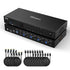 TESmart Triple Monitor KVM Switch HDMI 2.0 & DP 1.2 Triple Monitor KVM Switch 4K60Hz with USB 3.0 Hub, Headset, Audio&Microphone 4-Port USB-C KVM Switch for 3 Monitors, 4K60Hz, USB 3.0 & Hotkey | TESmart
