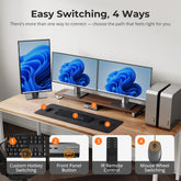 TESmart Triple Monitor KVM Switch Triple 4K60Hz HDMI KVM Switch Gaming Dock for 2 PCs & 3 Monitors, w/ EDID 2-Port HDMI KVM Switch for 2 PCs & 3 Monitors – 4K@60Hz, USB 3.0 | TESmart